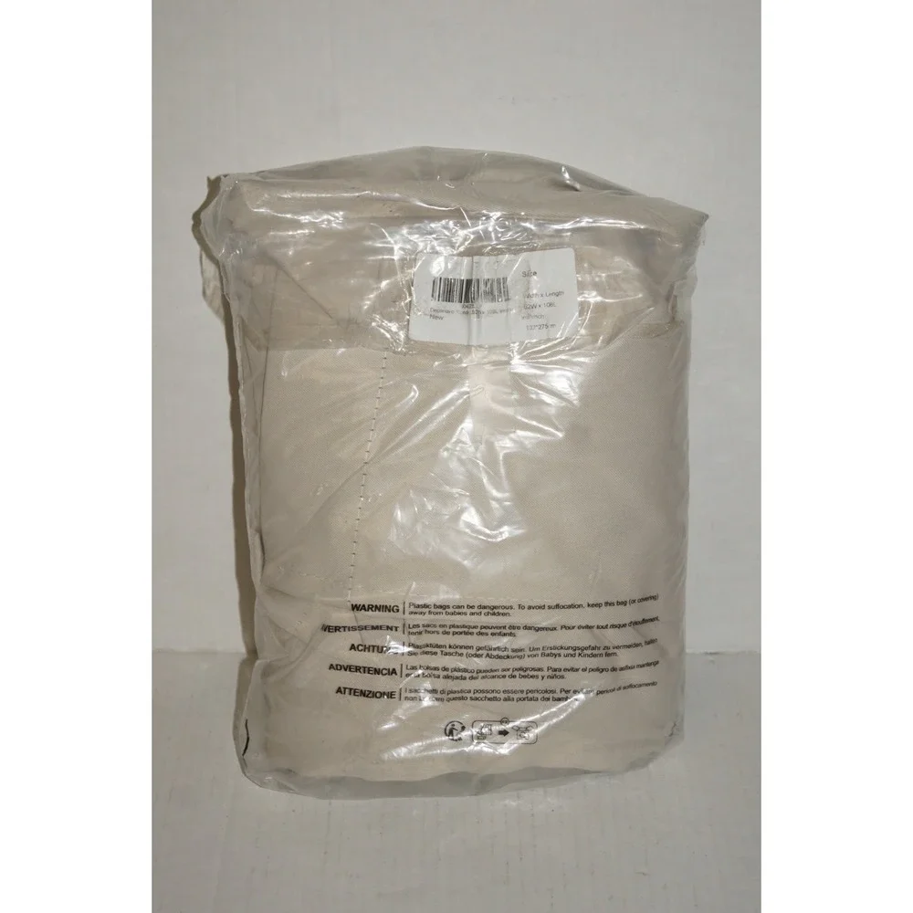 Deconovo Total Blackout Curtains, 62x108 Inch, Set of 2, Beige